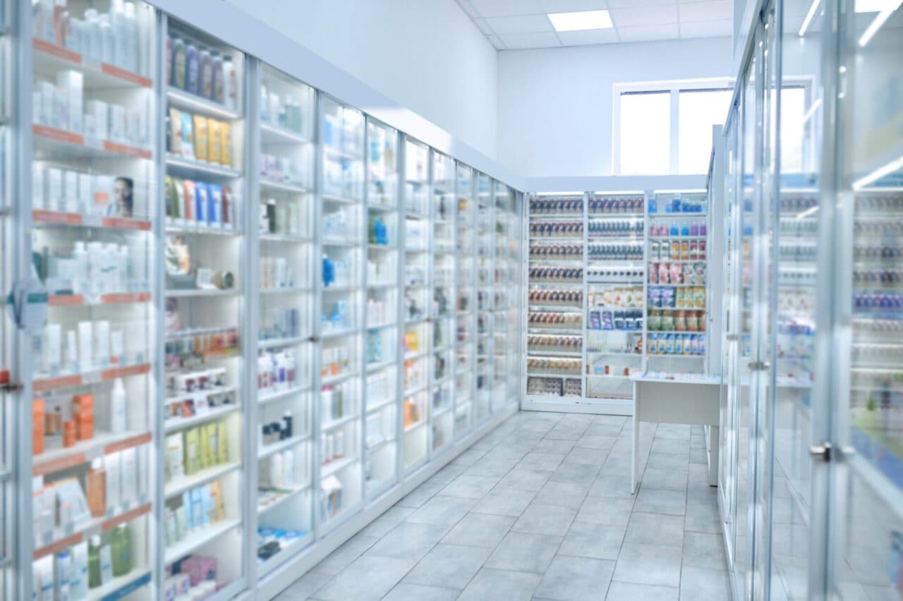 Pharmacy lab background